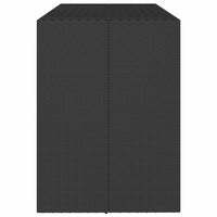 Thumbnail for Bartisch mit Glasplatte Schwarz 185x80x110 cm Poly Rattan
