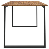 Thumbnail for Gartentisch mit Beinen in U-Form 140×80×75 cm Massivholz Akazie