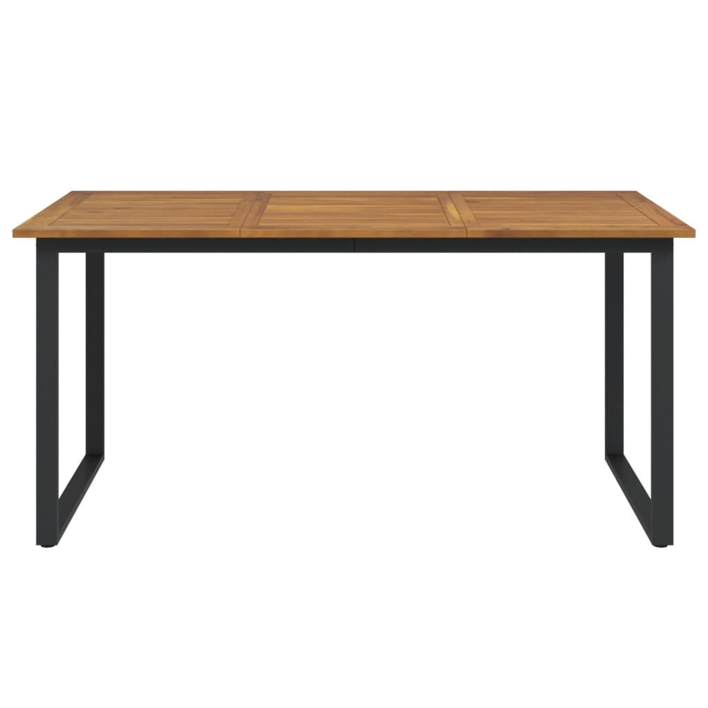 Gartentisch mit Beinen in U-Form 160x80x75 cm Massivholz Akazie
