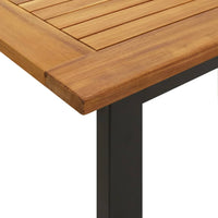 Thumbnail for Gartentisch mit Beinen in U-Form 160x80x75 cm Massivholz Akazie