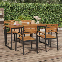 Thumbnail for Gartentisch mit Beinen in U-Form 160x80x75 cm Massivholz Akazie