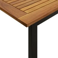 Thumbnail for Gartentisch mit Gestell U-Form 180x90x75 cm Akazie Massivholz