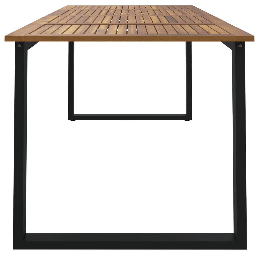 Gartentisch mit Beinen in U-Form 200x90x75 cm Massivholz Akazie