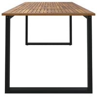Thumbnail for Gartentisch mit Beinen in U-Form 200x90x75 cm Massivholz Akazie