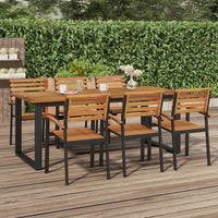 Thumbnail for Gartentisch mit Beinen in U-Form 200x90x75 cm Massivholz Akazie
