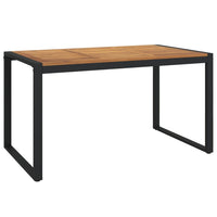 Thumbnail for Gartentisch mit Beinen in U-Form 140×80×75 cm Massivholz Akazie