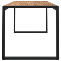 Thumbnail for Gartentisch mit Beinen in U-Form 140×80×75 cm Massivholz Akazie