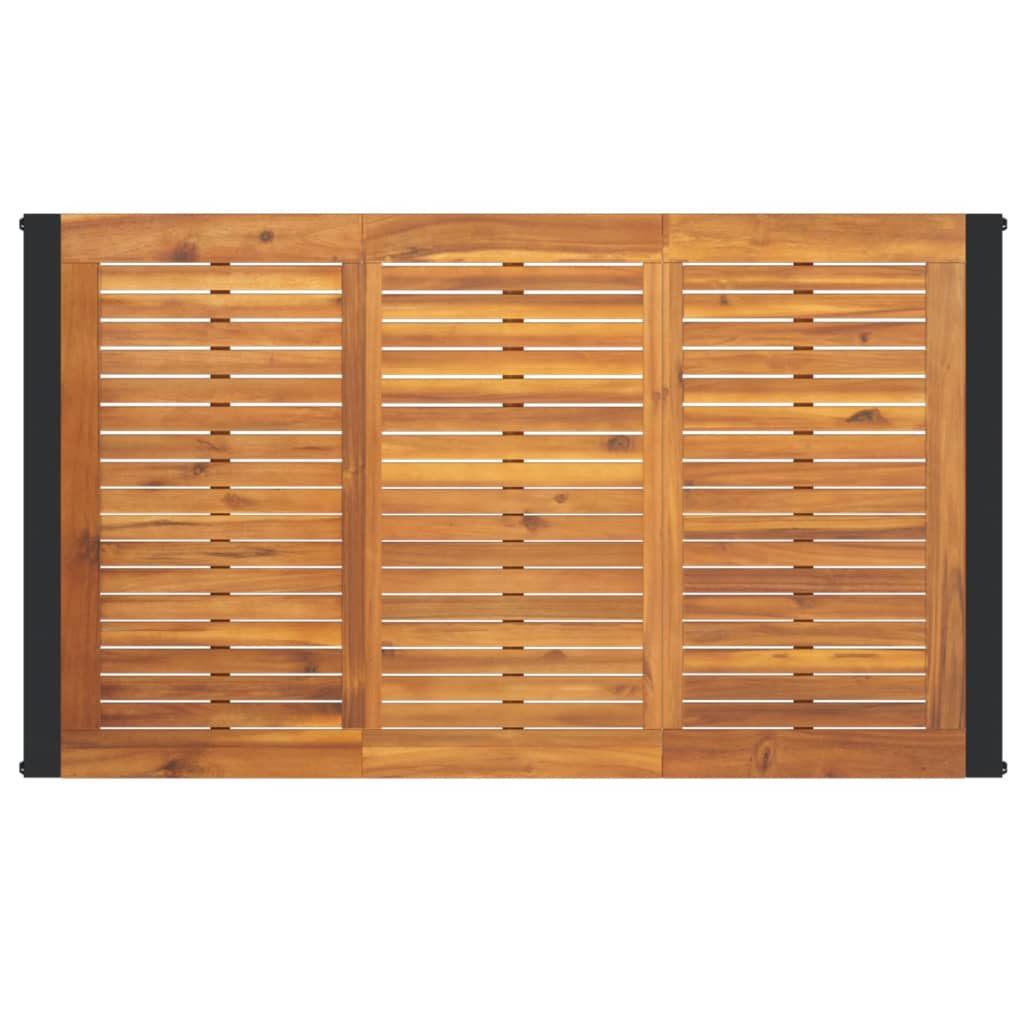 Gartentisch mit Beinen in U-Form 140×80×75 cm Massivholz Akazie