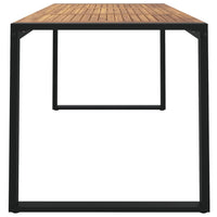 Thumbnail for Gartentisch mit Beinen in U-Form 160x80x75 cm Massivholz Akazie