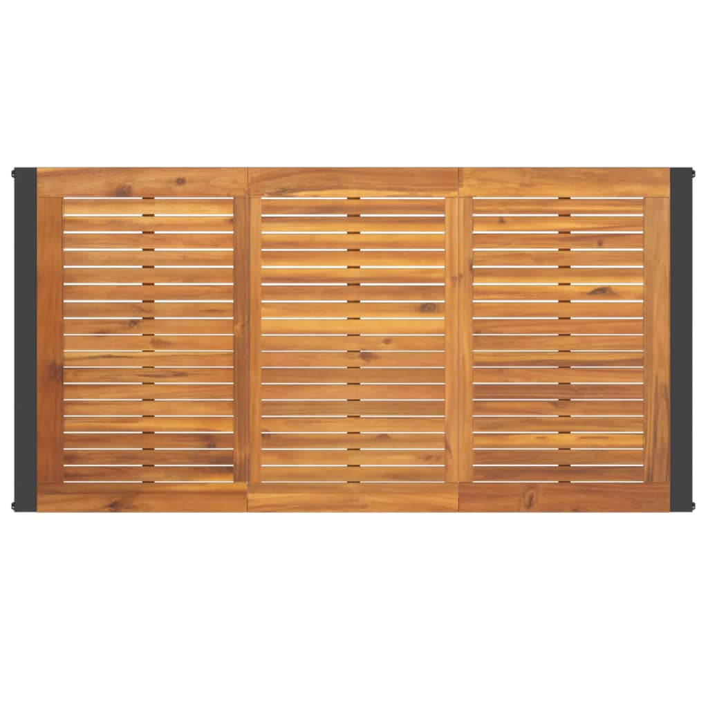 Gartentisch mit Beinen in U-Form 160x80x75 cm Massivholz Akazie