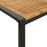 Thumbnail for Gartentisch mit Beinen in U-Form 160x80x75 cm Massivholz Akazie