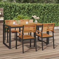 Thumbnail for Gartentisch mit Beinen in U-Form 160x80x75 cm Massivholz Akazie