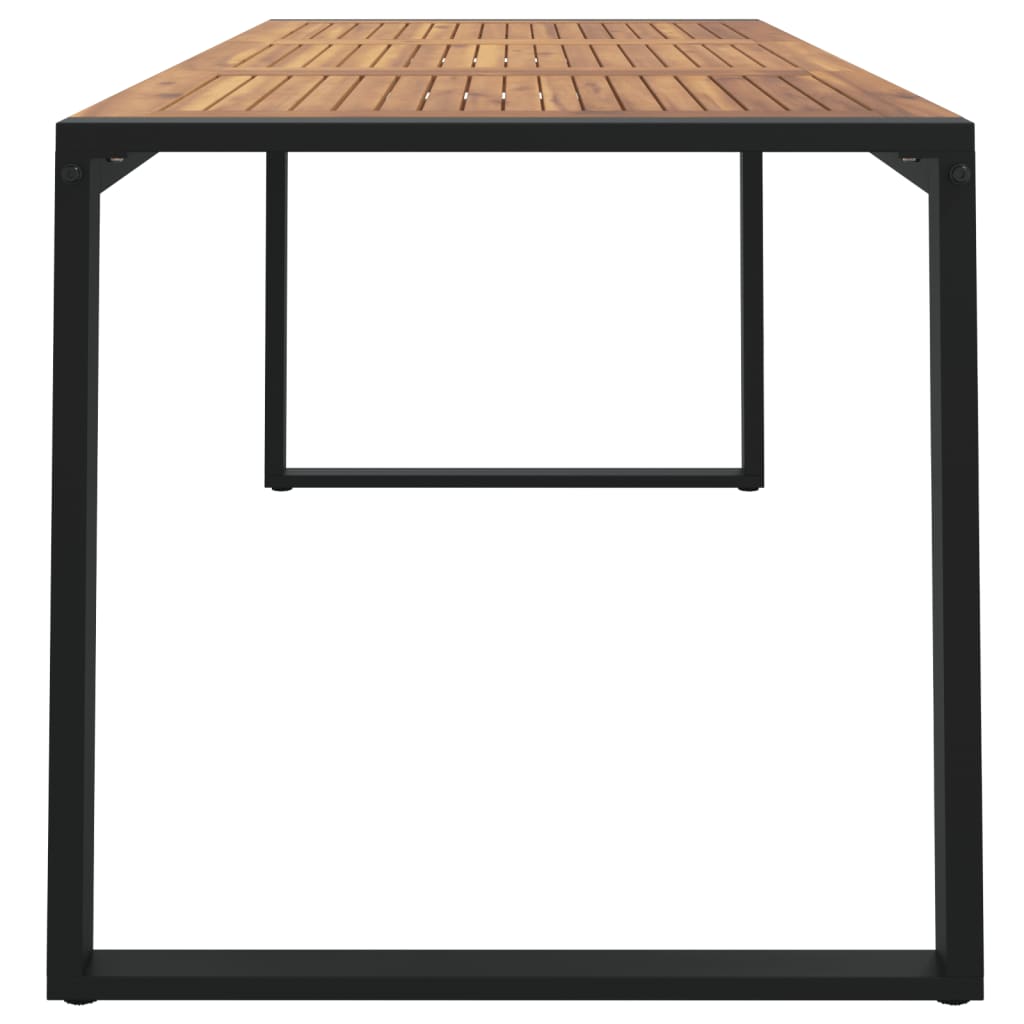 Gartentisch mit Gestell U-Form 180x90x75 cm Akazie Massivholz