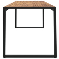 Thumbnail for Gartentisch mit Gestell U-Form 180x90x75 cm Akazie Massivholz