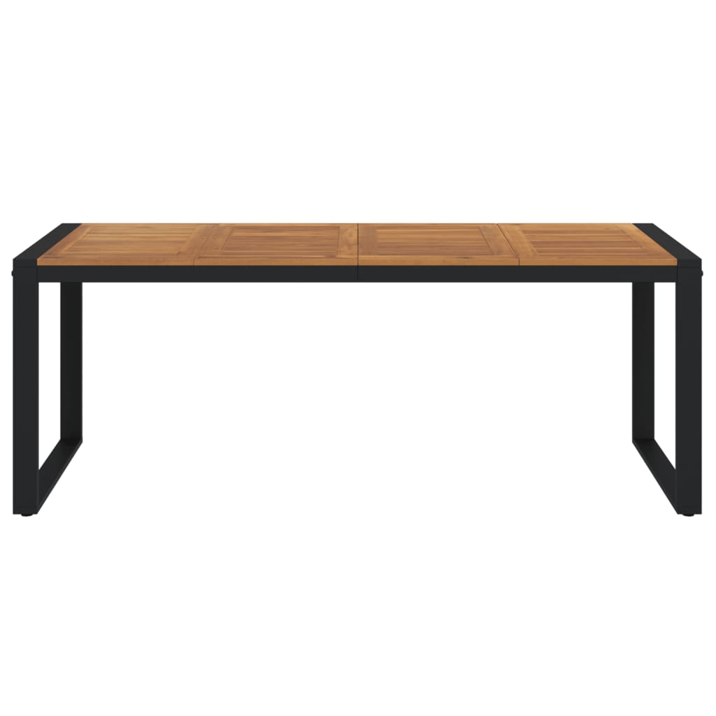 Gartentisch mit Gestell U-Form 200x90x75 cm Akazie Massivholz