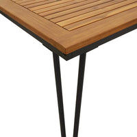 Thumbnail for Gartentisch mit Haarnadel-Beinen 140×80×75 cm Massivholz Akazie