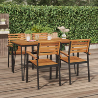 Thumbnail for Gartentisch mit Haarnadel-Beinen 140×80×75 cm Massivholz Akazie