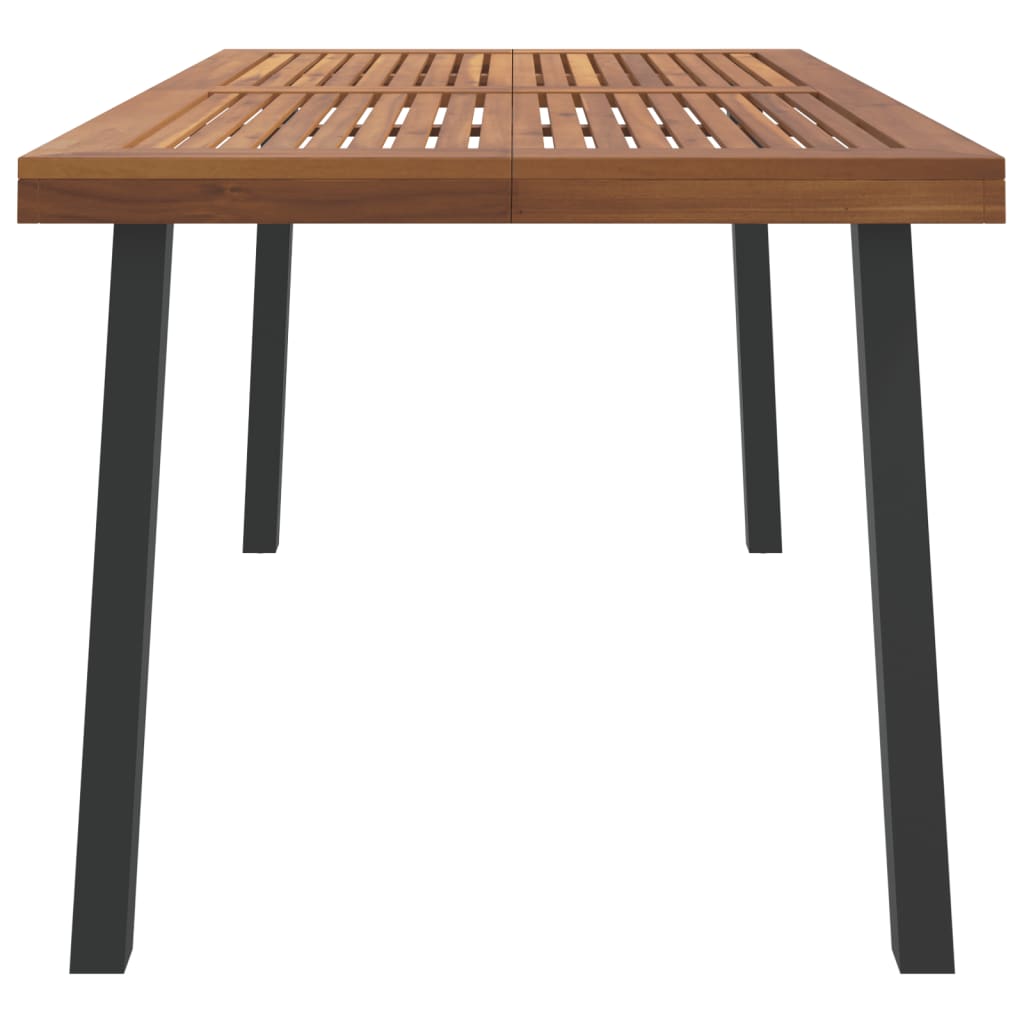 Gartentisch 150x90x75 cm Massivholz Akazie