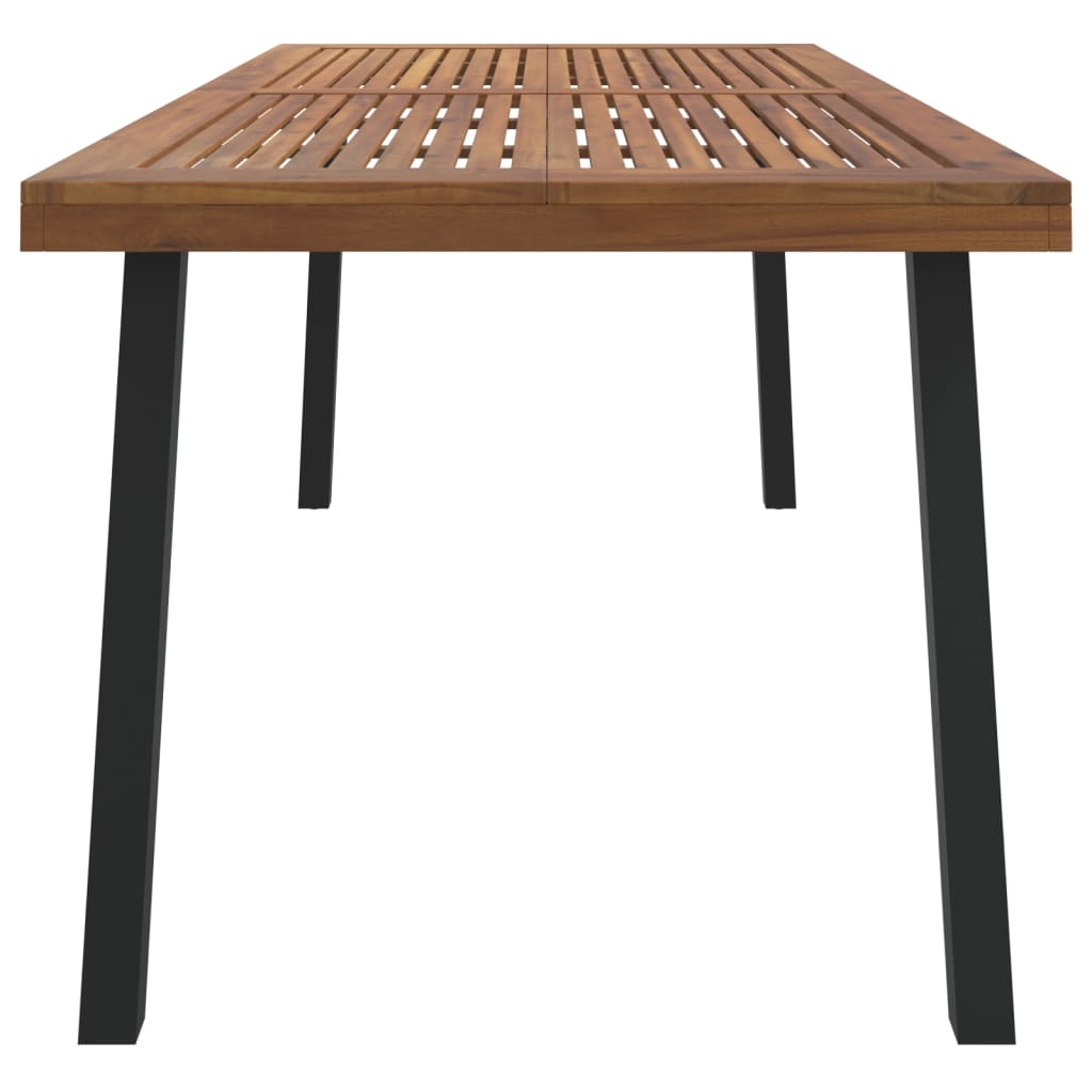 Gartentisch 200x100x75 cm Massivholz Akazie