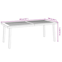 Thumbnail for Gartentisch 200x100x75 cm Massivholz Akazie