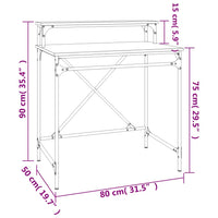 Thumbnail for Schreibtisch Schwarz 80x50x90 cm Holzwerkstoff und Eisen