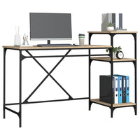Thumbnail for Schreibtisch mit Regal Sonoma-Eiche 135x50x90 cm Holzwerkstoff