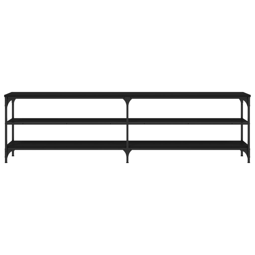 TV-Schrank Schwarz 180x30x50 cm Holzwerkstoff und Metall