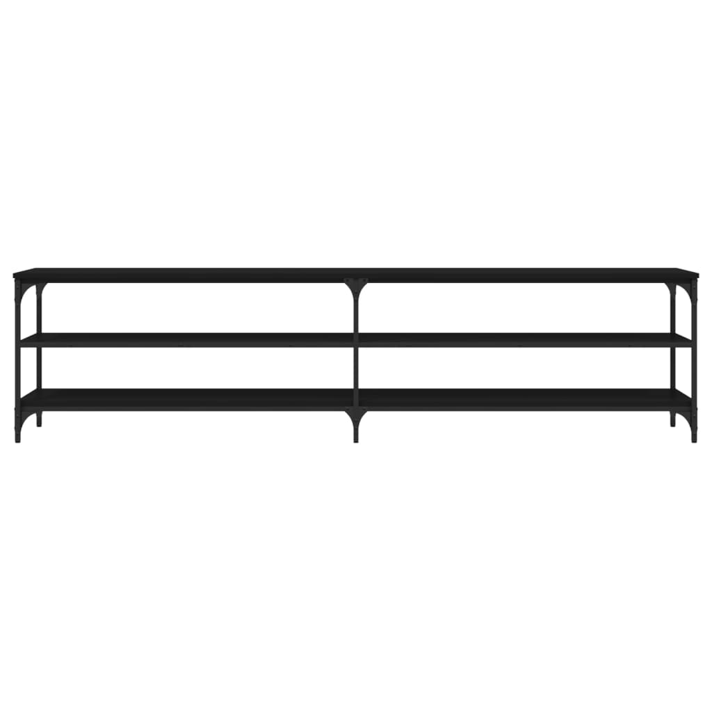 TV-Schrank Schwarz 200x30x50 cm Holzwerkstoff und Metall