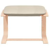 Thumbnail for Fußhocker Creme 51x41x40 cm Stoff