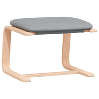 Thumbnail for Fußhocker Hellgrau 51x41x40 cm Stoff