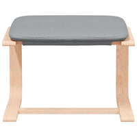 Thumbnail for Fußhocker Hellgrau 51x41x40 cm Stoff