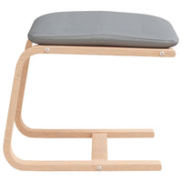 Thumbnail for Fußhocker Hellgrau 51x41x40 cm Stoff