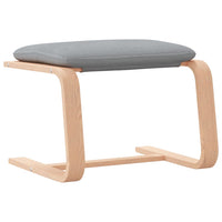 Thumbnail for Fußhocker Hellgrau 51x41x40 cm Stoff
