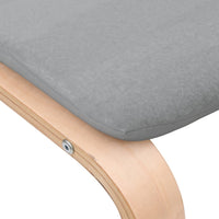 Thumbnail for Fußhocker Hellgrau 51x41x40 cm Stoff