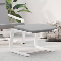 Thumbnail for Fußhocker Hellgrau 51x41x40 cm Stoff