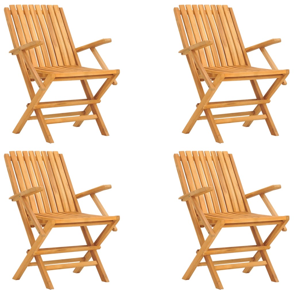 5-tlg. Garten-Essgruppe Massivholz Teak