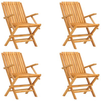 Thumbnail for Gartenstühle 4 Stk. Klappbar 61x67x90 cm Massivholz Teak
