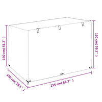 Thumbnail for Abdeckungen für Schaukelbank 2 Stk. 12 Ösen 215x150x130/150 cm