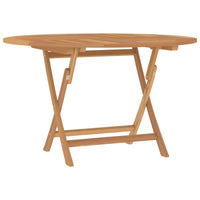 Thumbnail for Gartentisch Klappbar Ø 120x75 cm Massivholz Teak