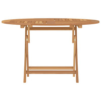 Thumbnail for Gartentisch Klappbar Ø 120x75 cm Massivholz Teak