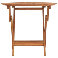 Thumbnail for Gartentisch Klappbar Ø 85x75 cm Massivholz Teak