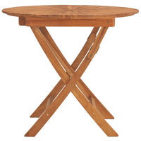 Thumbnail for Gartentisch Klappbar Ø 85x75 cm Massivholz Teak