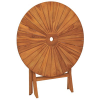 Thumbnail for Gartentisch Klappbar Ø 85x75 cm Massivholz Teak