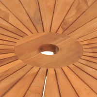 Thumbnail for Gartentisch Klappbar Ø 85x75 cm Massivholz Teak