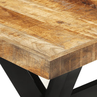 Thumbnail for Esstisch 140x70x75 cm Massives Raues Mangoholz
