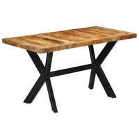 Thumbnail for Esstisch 140x70x75 cm Massives Raues Mangoholz