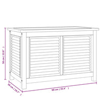Thumbnail for Gartenbox mit Beutel 90x50x58 cm Massivholz Teak
