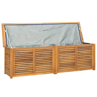 Thumbnail for Gartenbox mit Beutel 175x50x53 cm Massivholz Teak