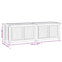 Thumbnail for Gartenbox mit Beutel 175x50x53 cm Massivholz Teak