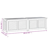 Thumbnail for Gartenbox mit Beutel 200x50x53 cm Massivholz Teak